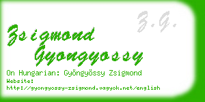 zsigmond gyongyossy business card