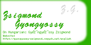 zsigmond gyongyossy business card